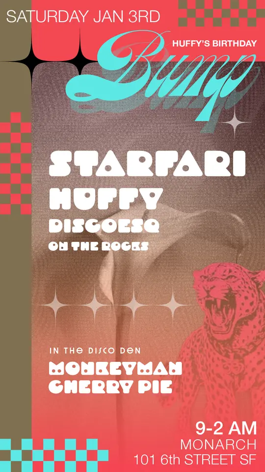Artwork for Huffy's B Day Bump with starfari, discoesq, Cherry Pie, Monkeyman, On the Rocks