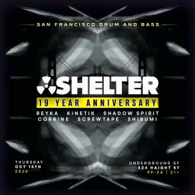 Artwork for ShelterSF DNB - 19-Year Anniversary