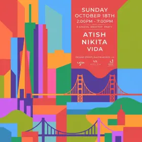 Artwork for A rooftop party with Atish & Nikita at the Hotel Via