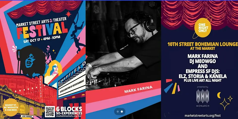 Artwork for Mark Farina - Dj Meowgo - Elz - Storia - Kanella at Market Street Festival