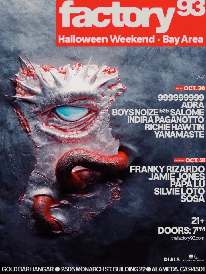 Artwork for Factory 93: Halloween Weekender (10/30 + 10/31) at Gold Bar Hangar