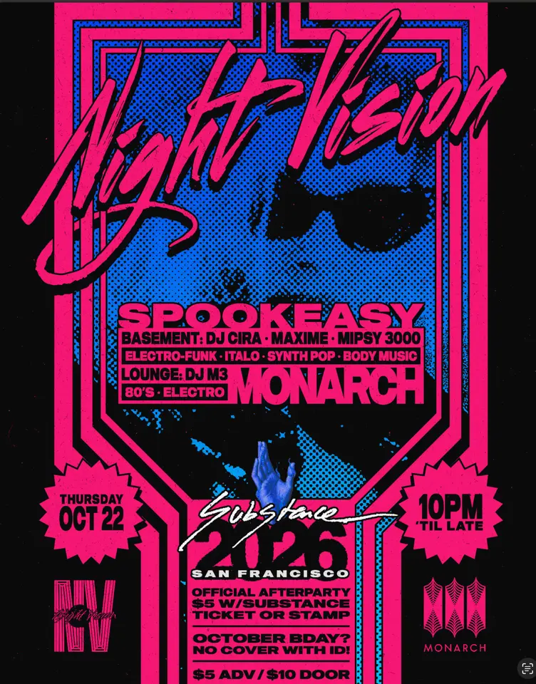 Artwork for Night Vision: Spookeasy with DJ Cira, Maxime, Mipsy 3000, DJ M3